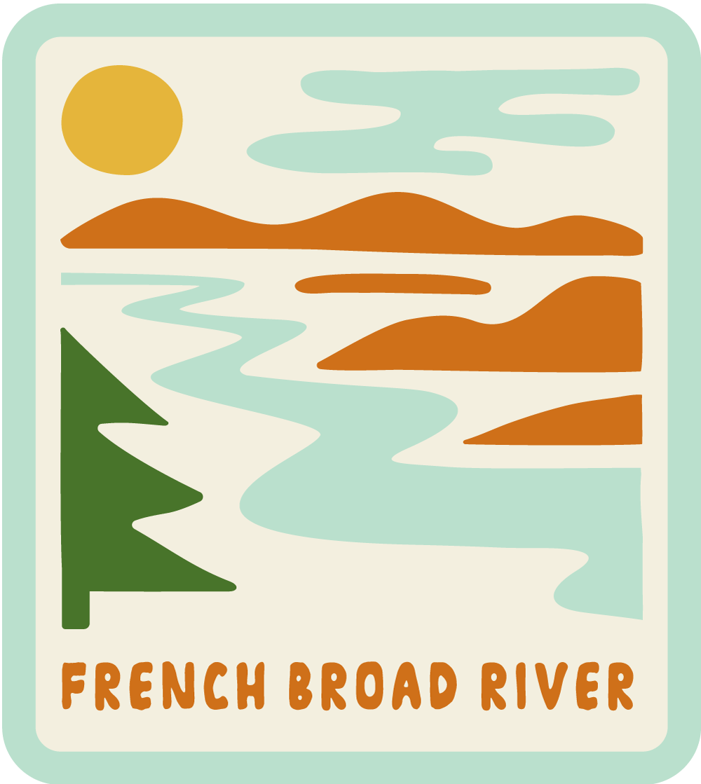French Broad River Sticker