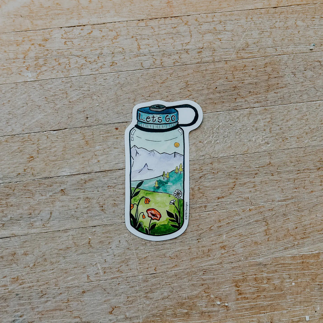 'Let's Go Waterbottle' Sticker