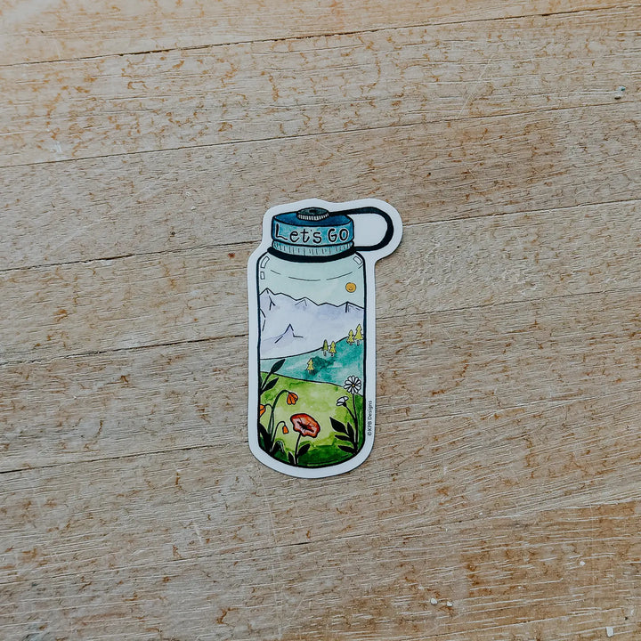 'Let's Go Waterbottle' Sticker