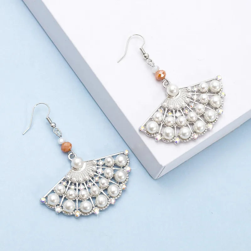 Pearl Fan Dangle Earring