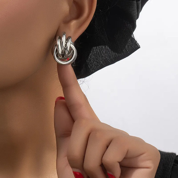 Linked Circles Studs