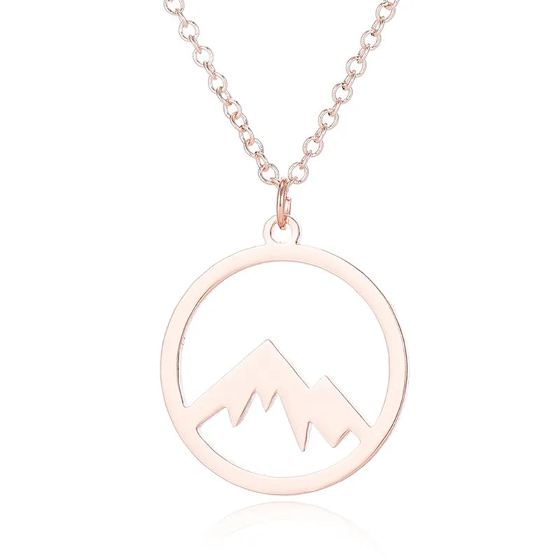 Mountain In Circle Necklace