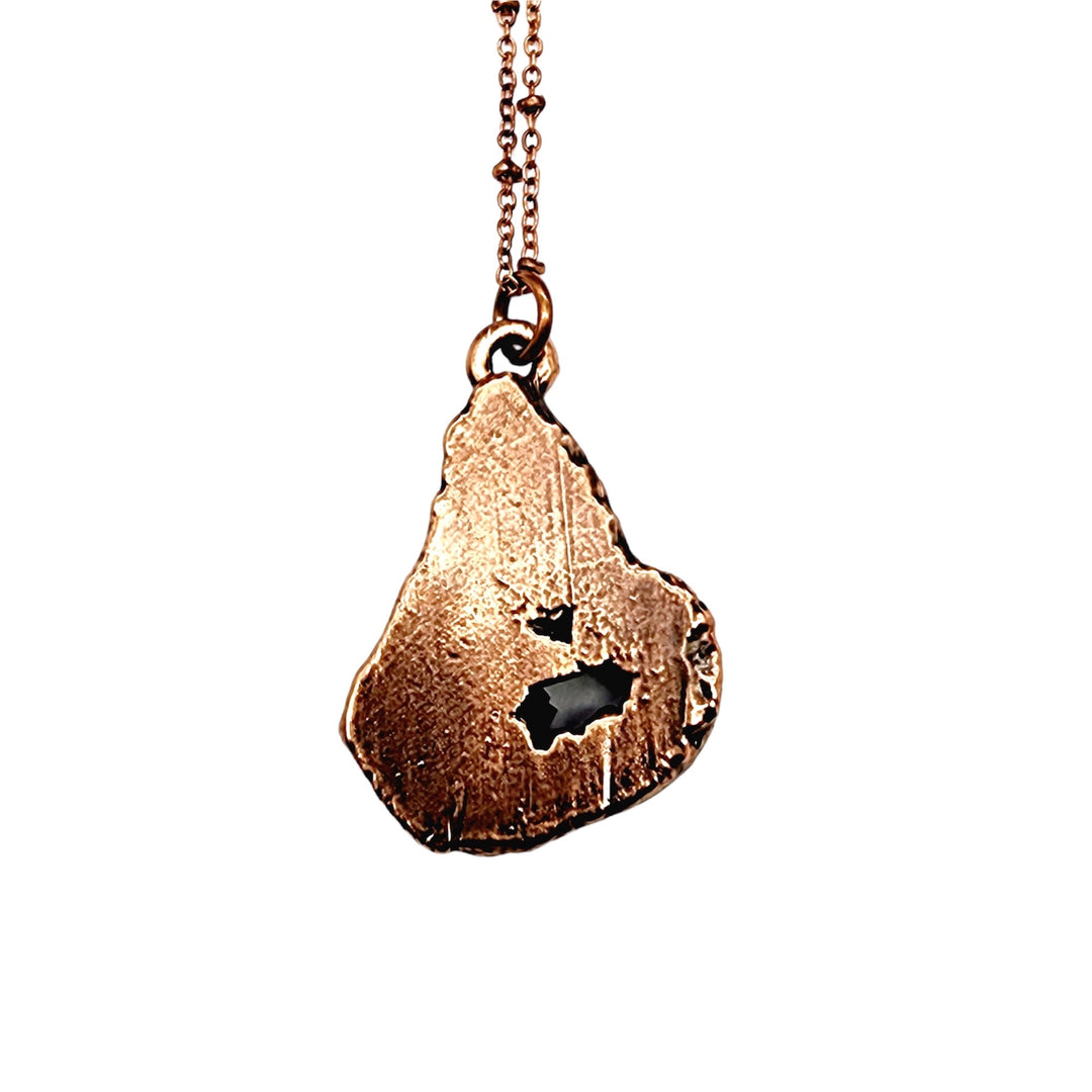 Pink Agate Geode Necklace