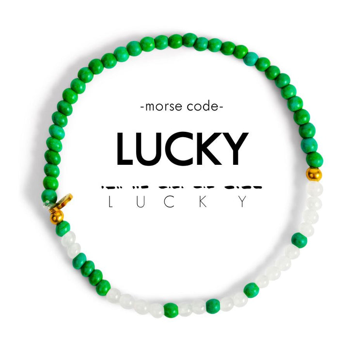 Morse Code Bracelet - LUCKY