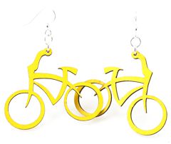 Bicycle - Laser Cut Wooden Earrings