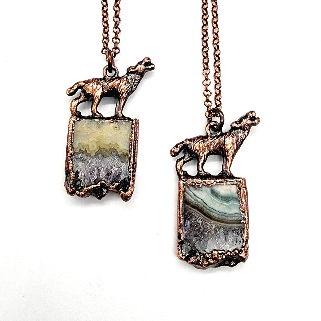 Amethyst Wolf Pendant