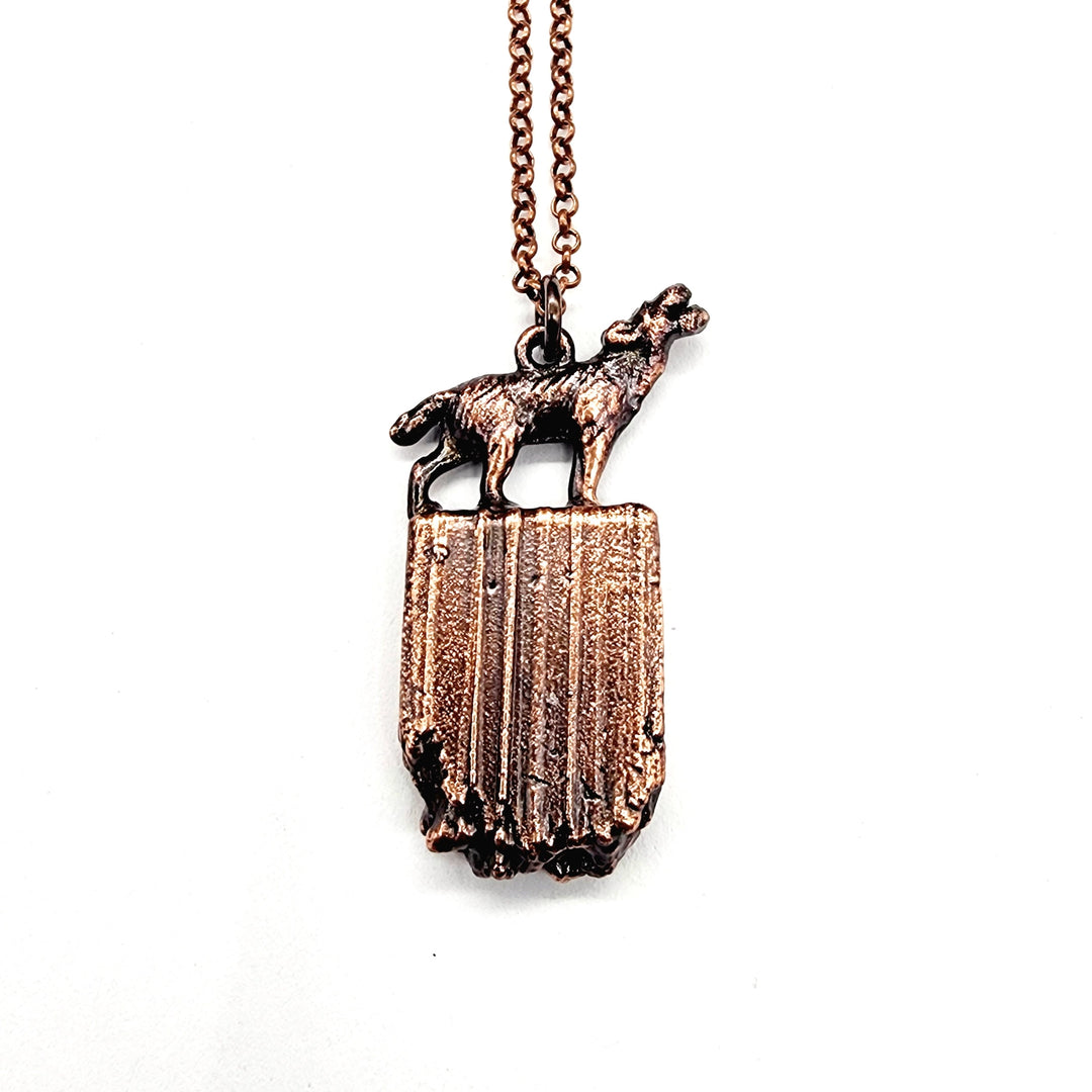 Amethyst Wolf Pendant