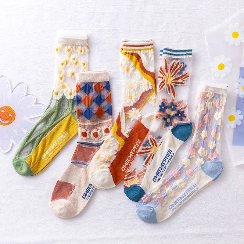 Retro Sheer Socks