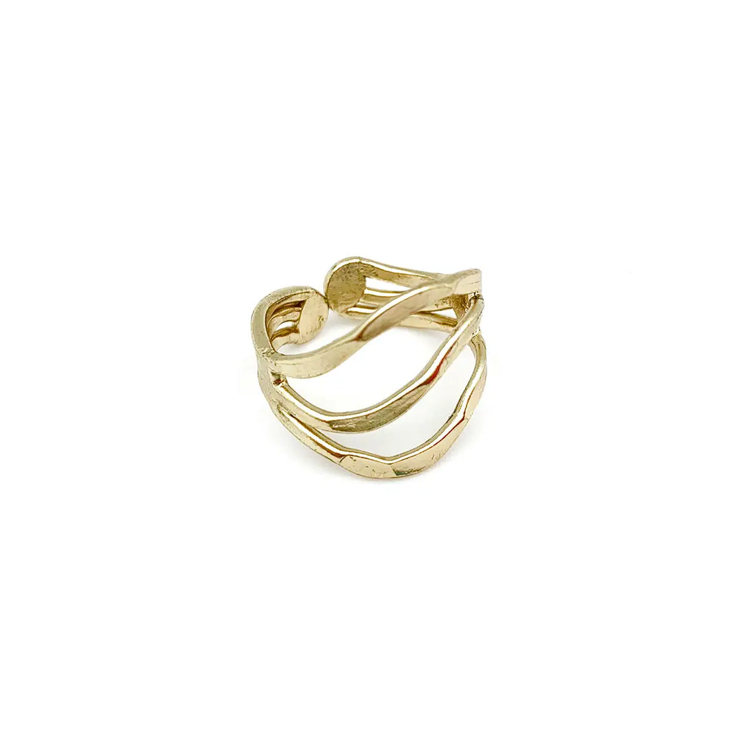 Anju Adjustable Brass Ring