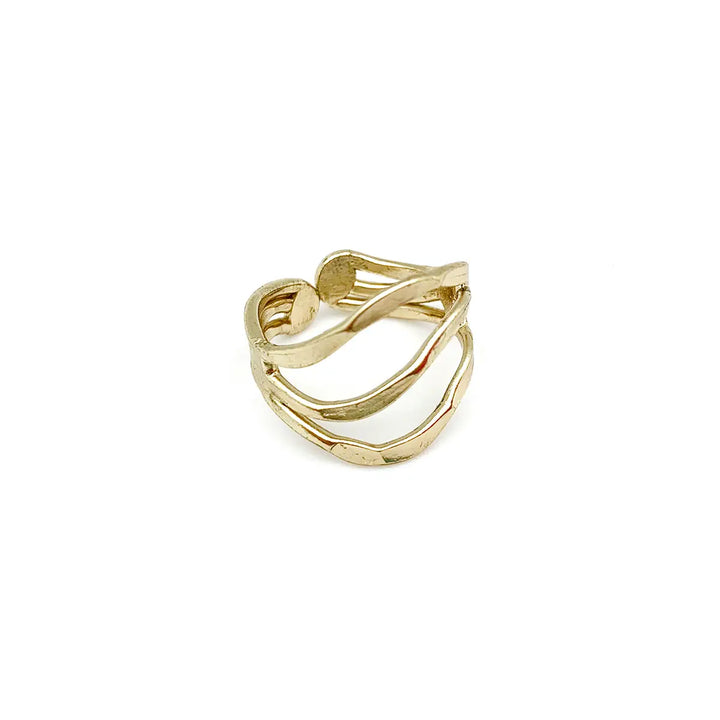Anju Adjustable Brass Ring