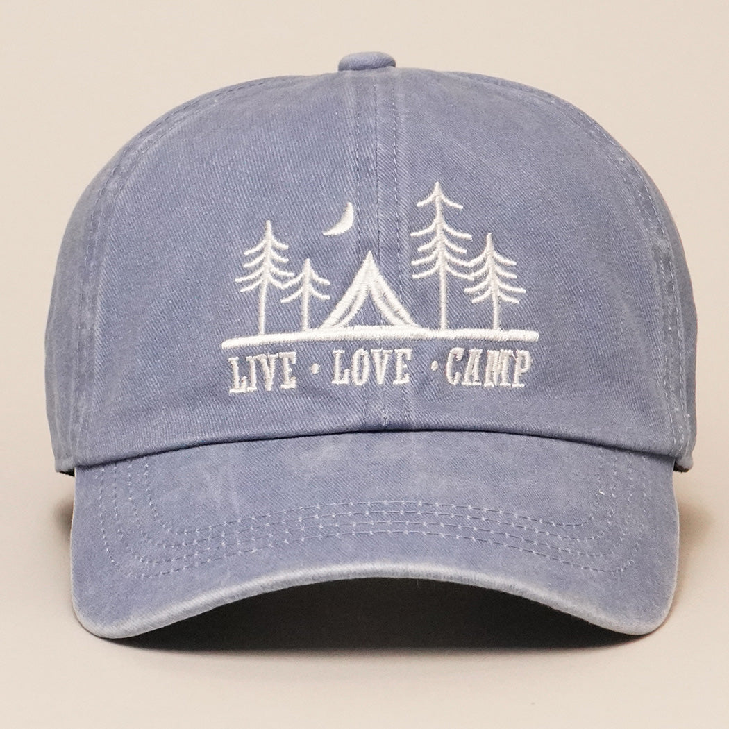 Live. Love. Camp. Baseball Cap