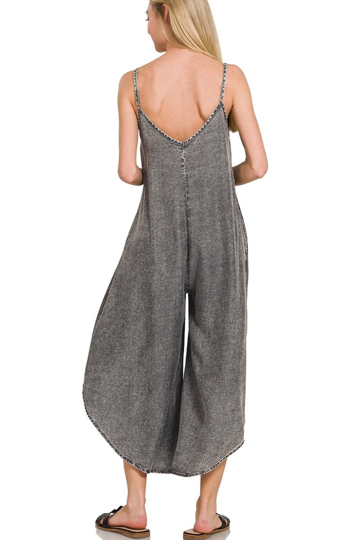 Acid Washed Lightweight Jumpsuit