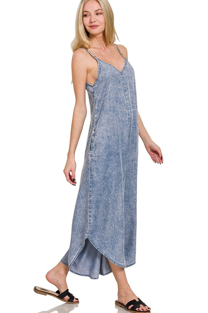 Acid Washed Lightweight Jumpsuit