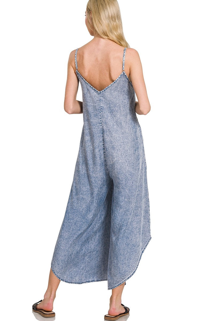 Acid Washed Lightweight Jumpsuit