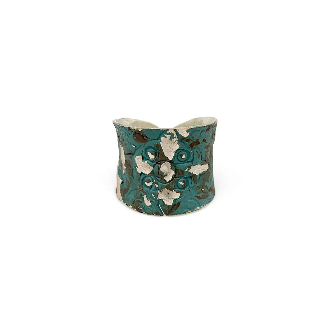 Silver Patina Cuff Ring