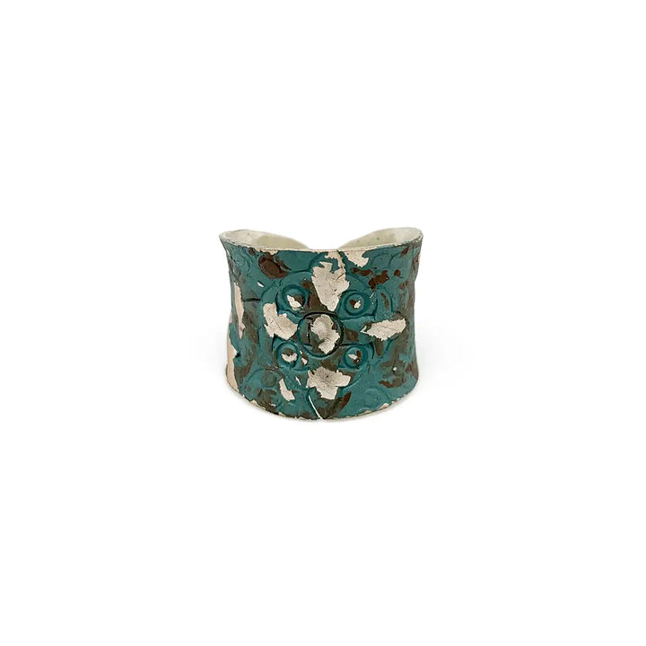 Silver Patina Cuff Ring