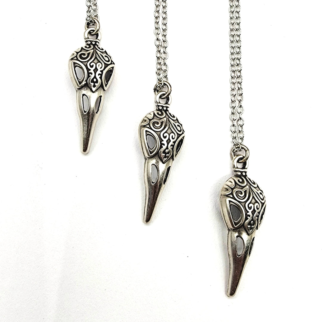 Antique Silver Raven's Relic Necklace