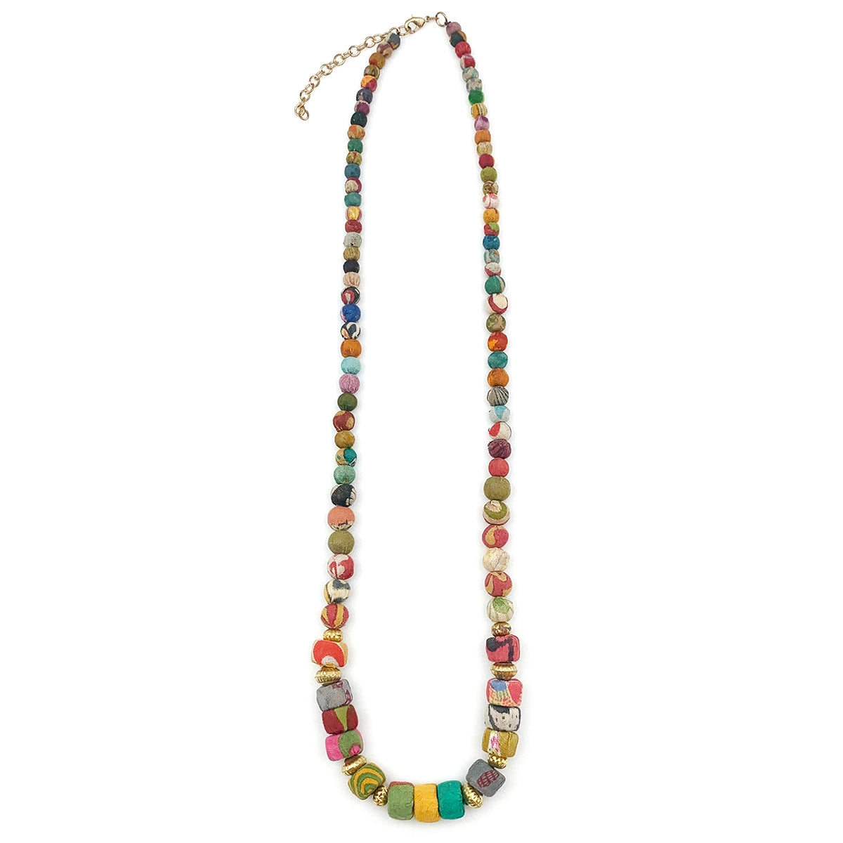 Aasha Small Beads + Flat Rounds Necklace