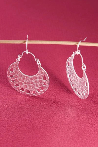 Hammered Boho Drop Earrings