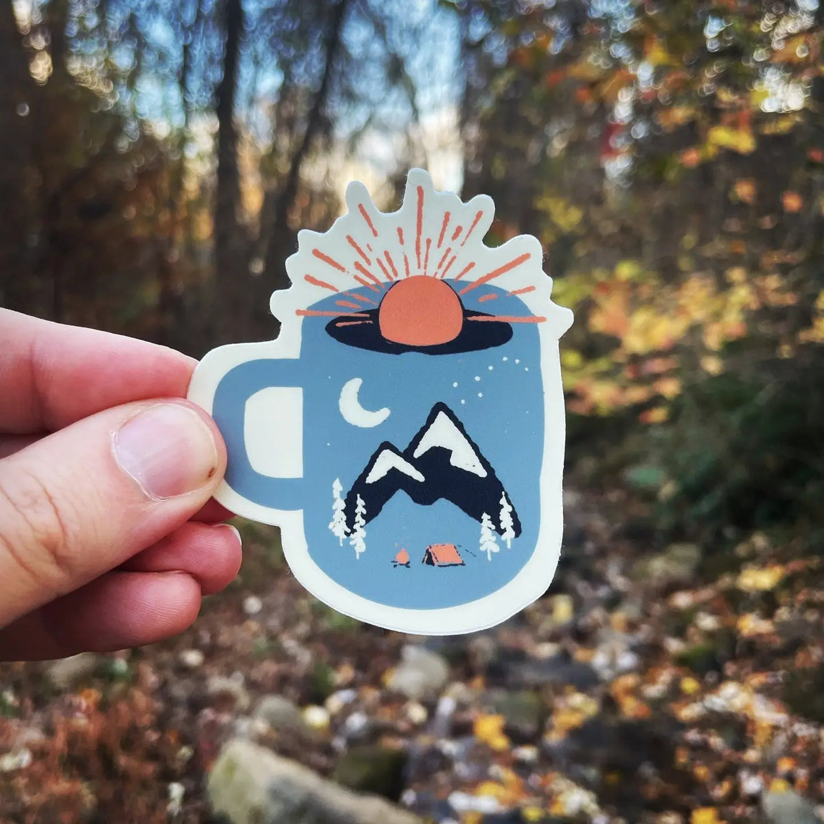 Mountain Morning Wake Up Sticker