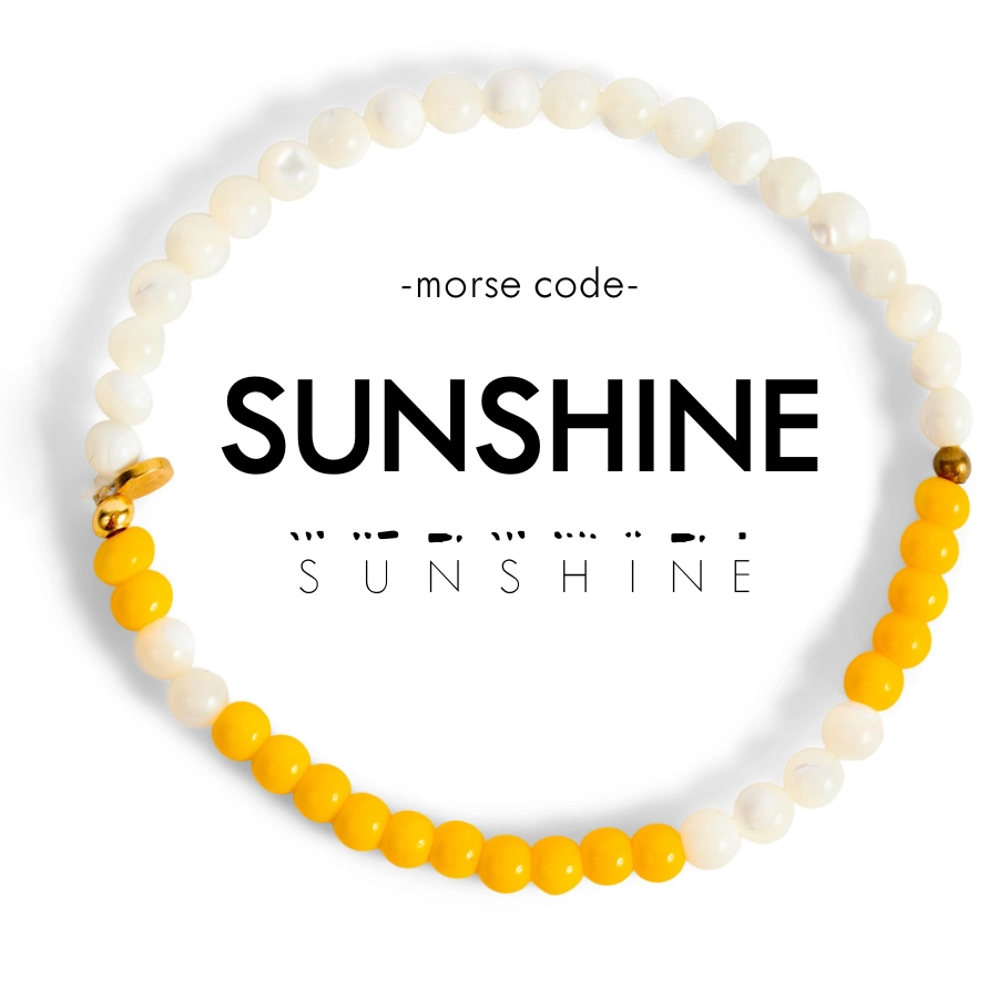 Morse Code Bracelet - SUNSHINE