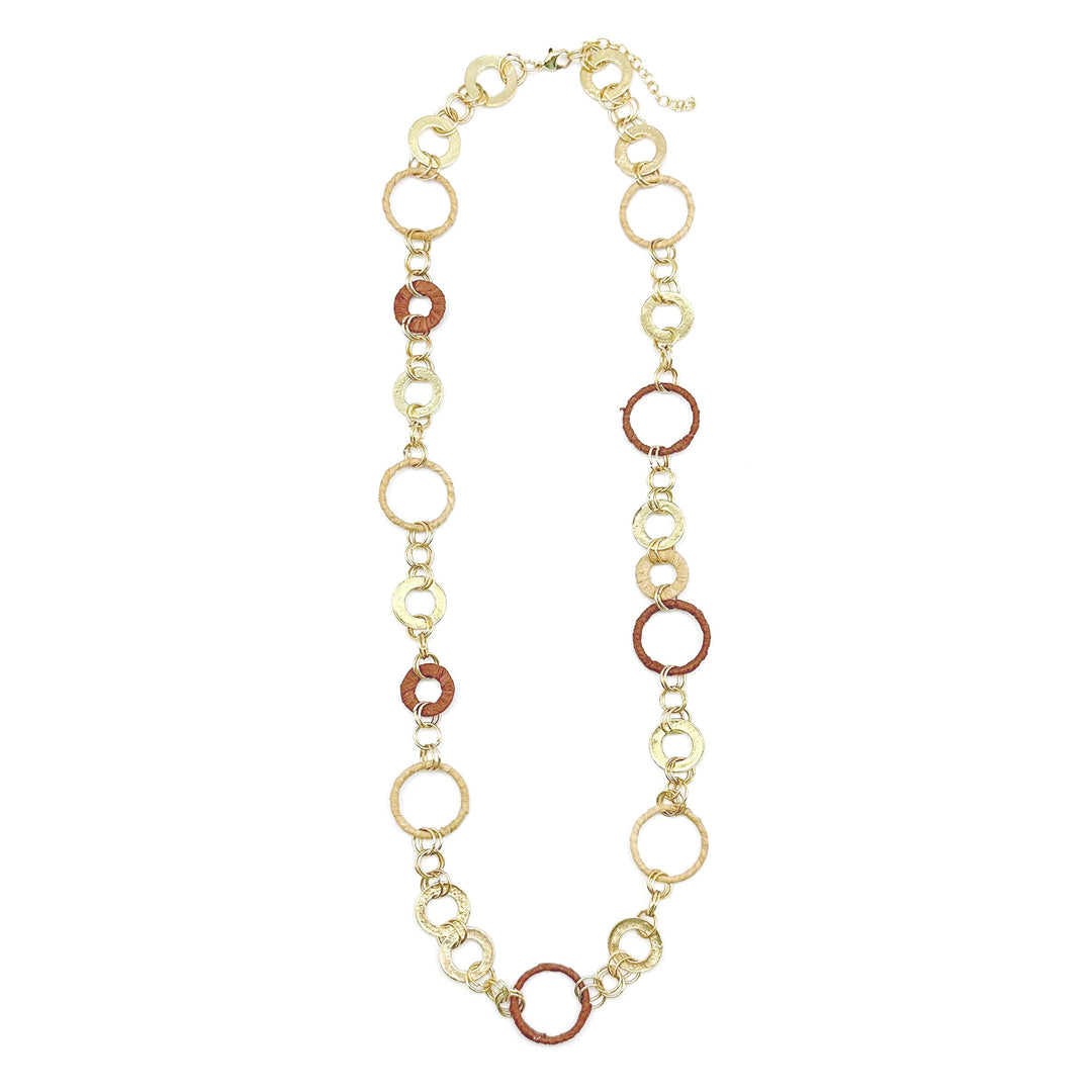 Sachi Raffia Necklace - Tan