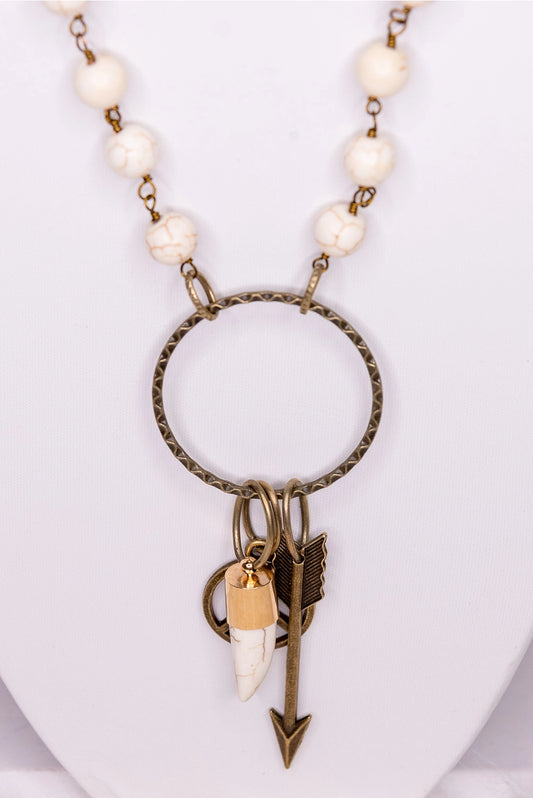 Peace Arrow Tooth Necklace