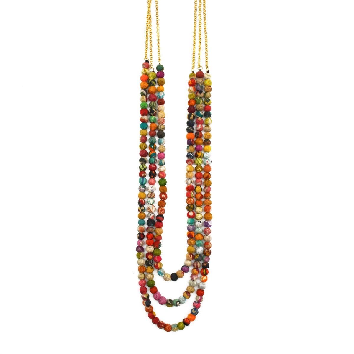 Aasha 3 Layers Kantha Necklace