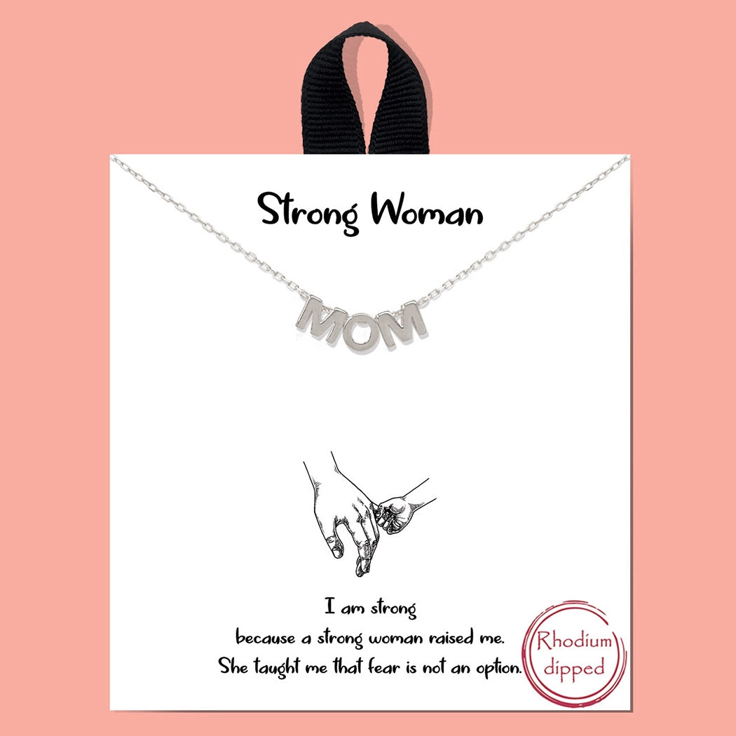 Strong Woman 'MOM' Necklace