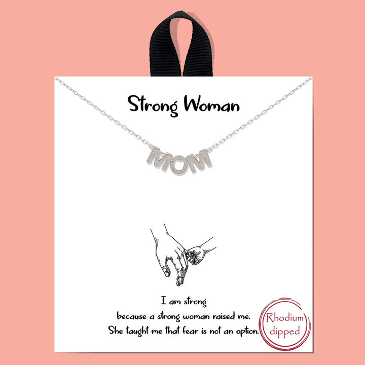 Strong Woman 'MOM' Necklace
