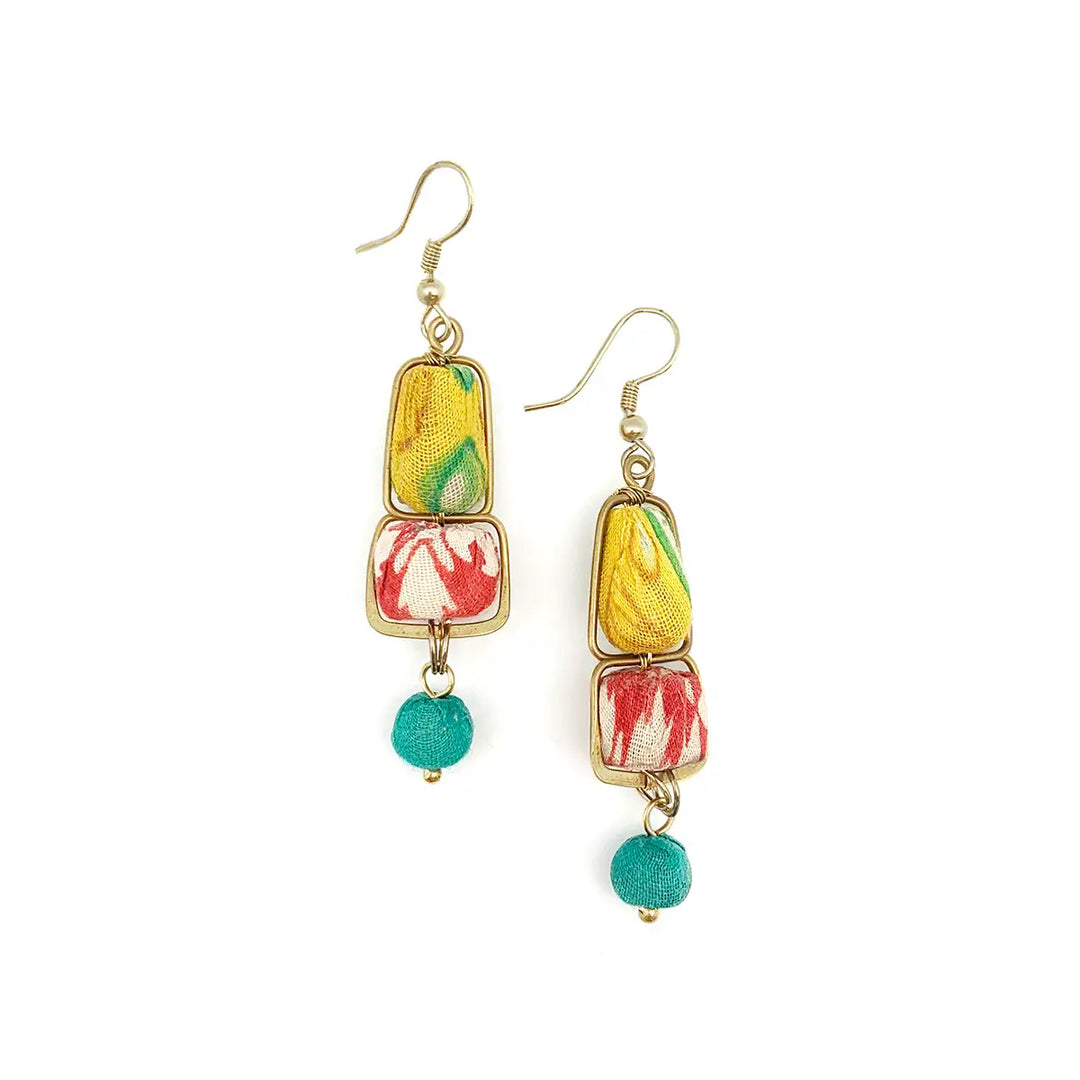 Aasha Oblong Bead Earrings