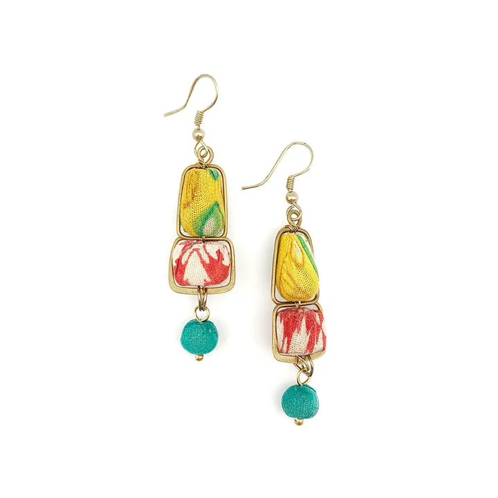 Aasha Oblong Bead Earrings