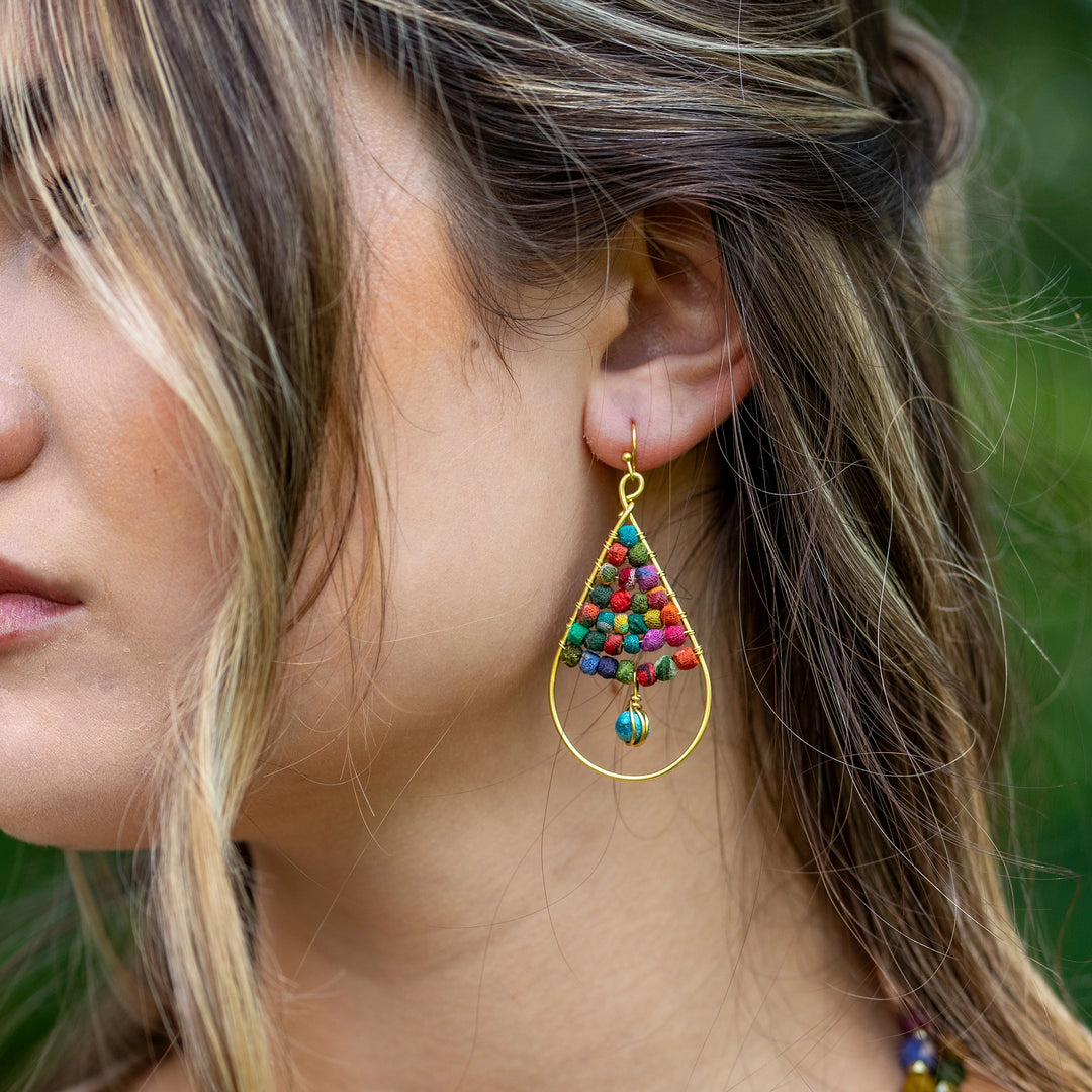 Aasha Teardrop Bell Earrings
