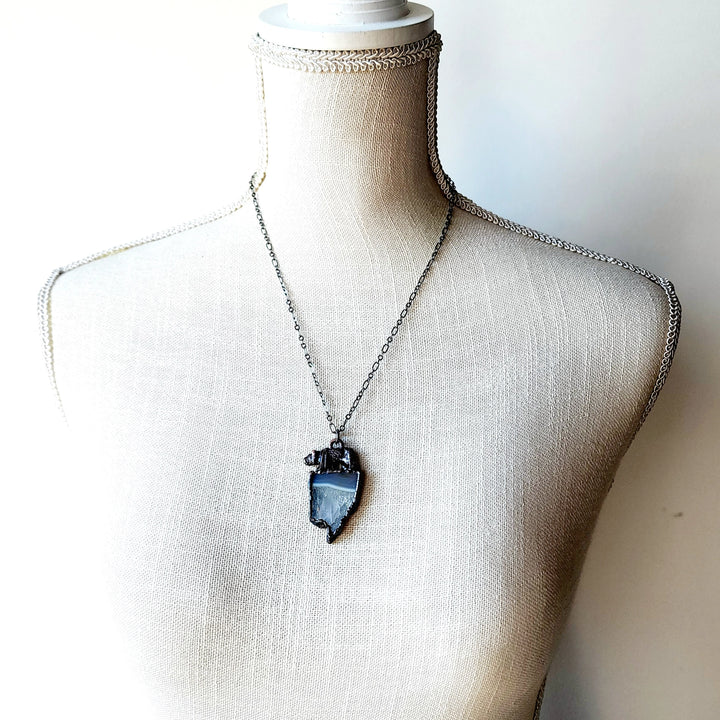 Crystaline Agate Bear Pendant