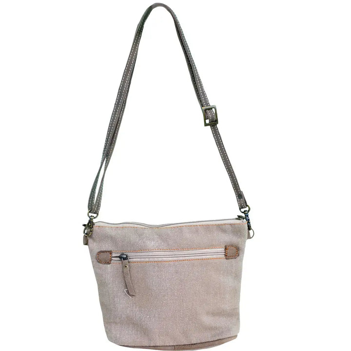 Repurposed Canvas Shoulder Bag - The Hardest Climb