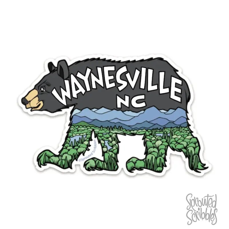 Waynesville Mountain Bear Sticker