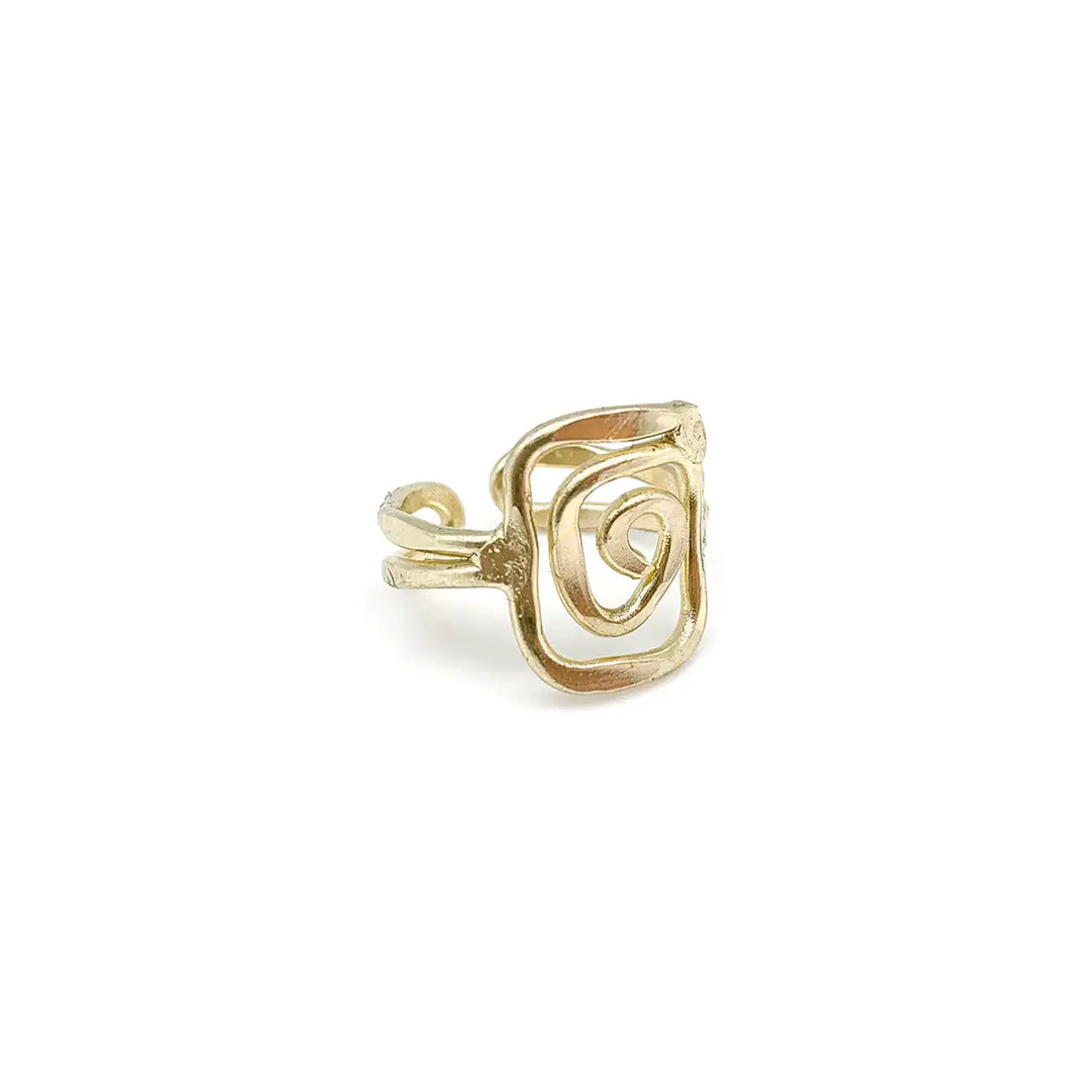Anju Adjustable Brass Ring