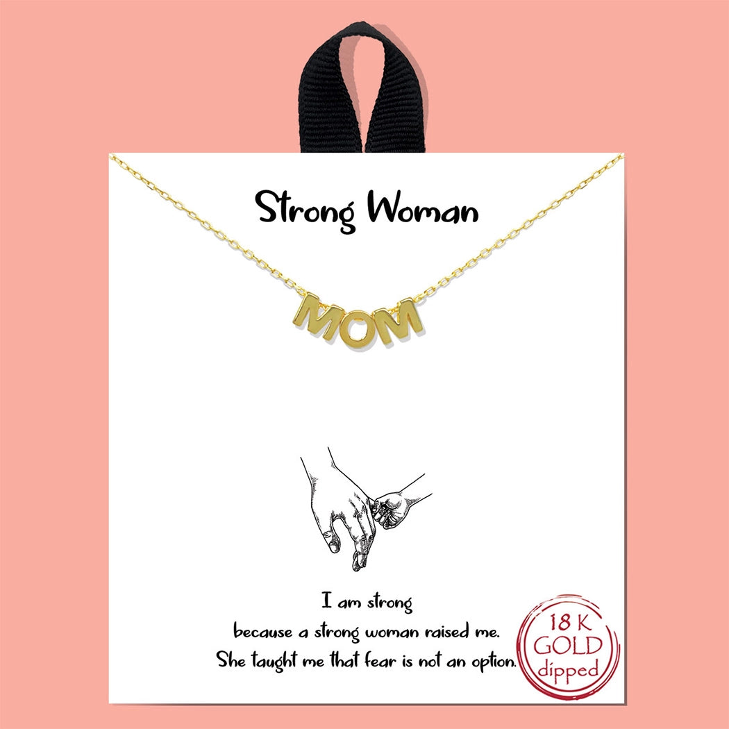 Strong Woman 'MOM' Necklace