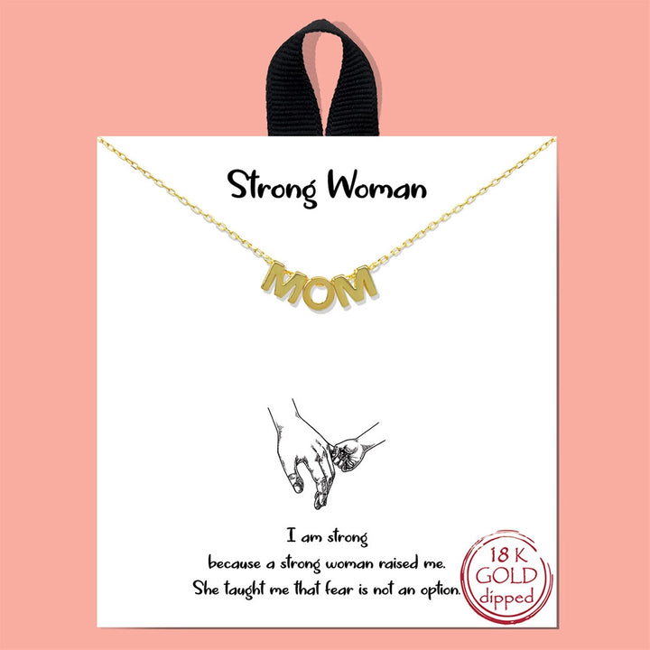 Strong Woman 'MOM' Necklace