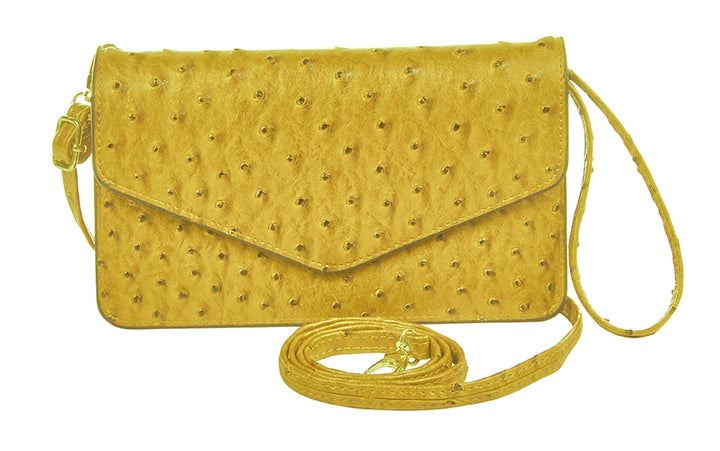 Ostrich Print Envelope Purse