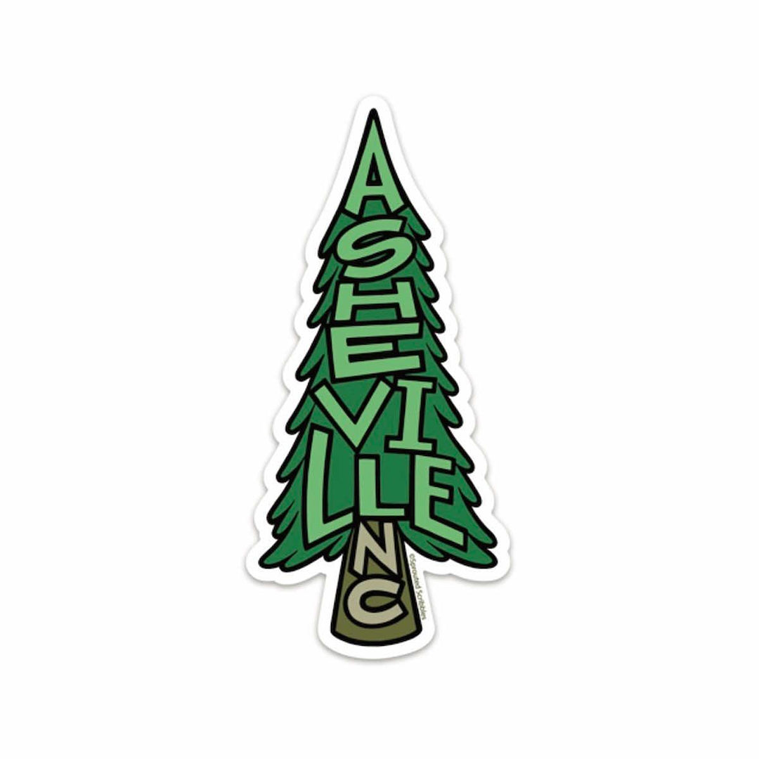 Asheville Pine Tree Sticker - Regular
