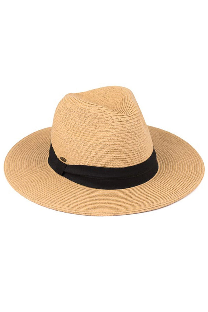 Ribbon Accent Panama Hat