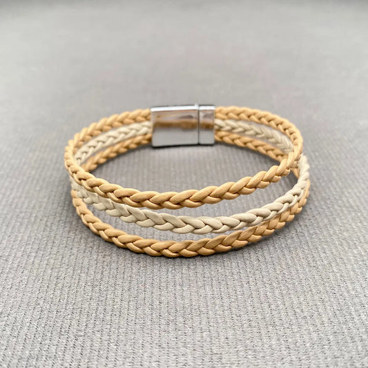 Braided Triple Layer Bracelet