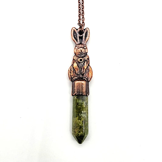 Unakite Rabbit Necklace