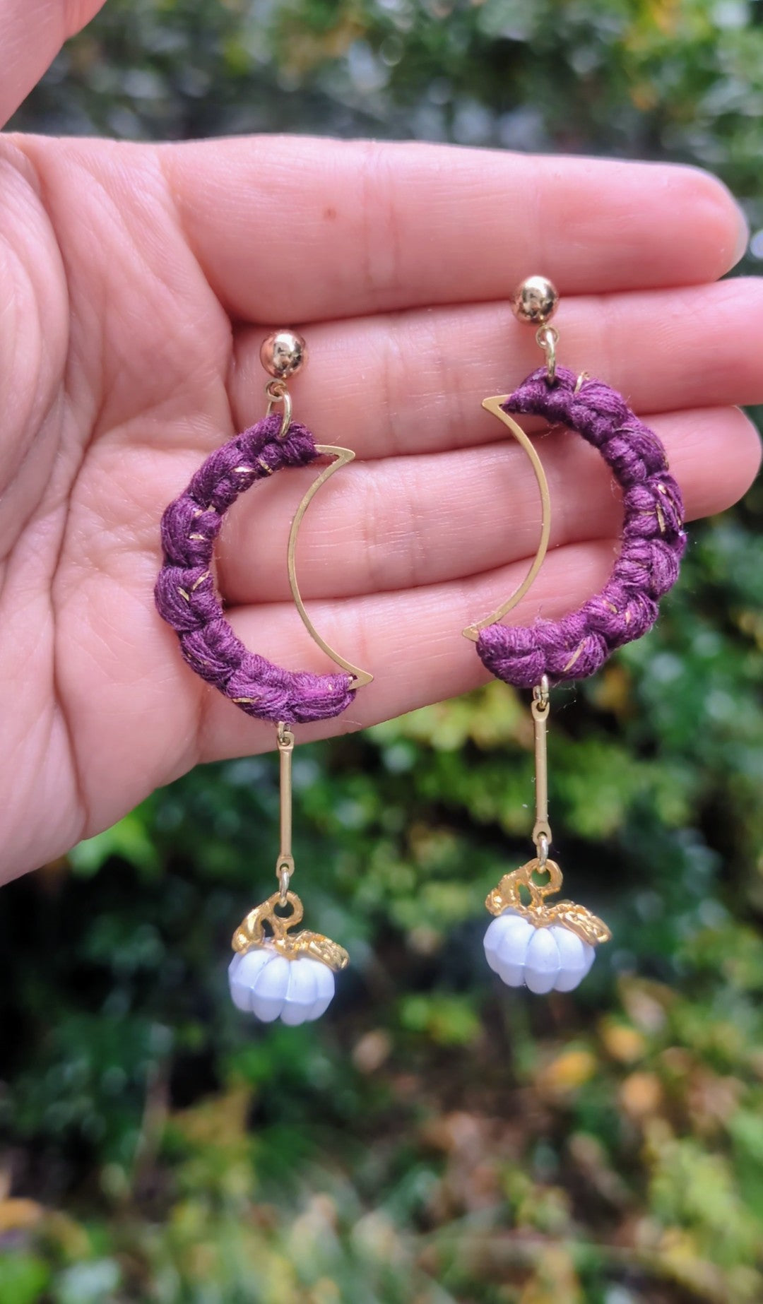 Celestial Pumpkin Macramé Dangle