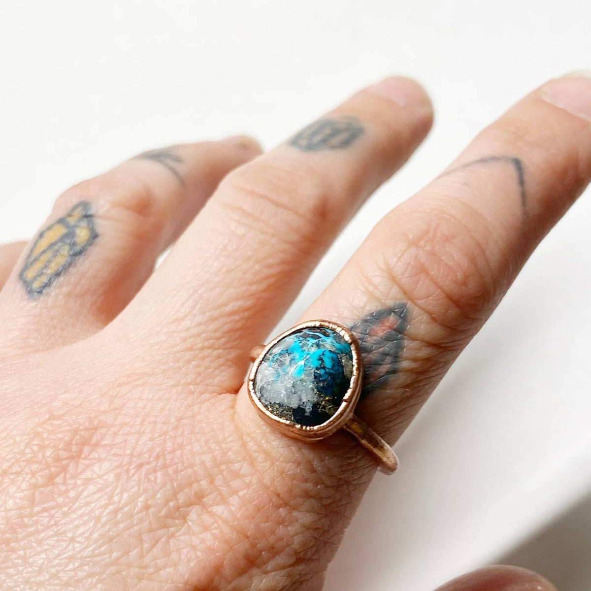 Southwest Turquoise + Copper Ring