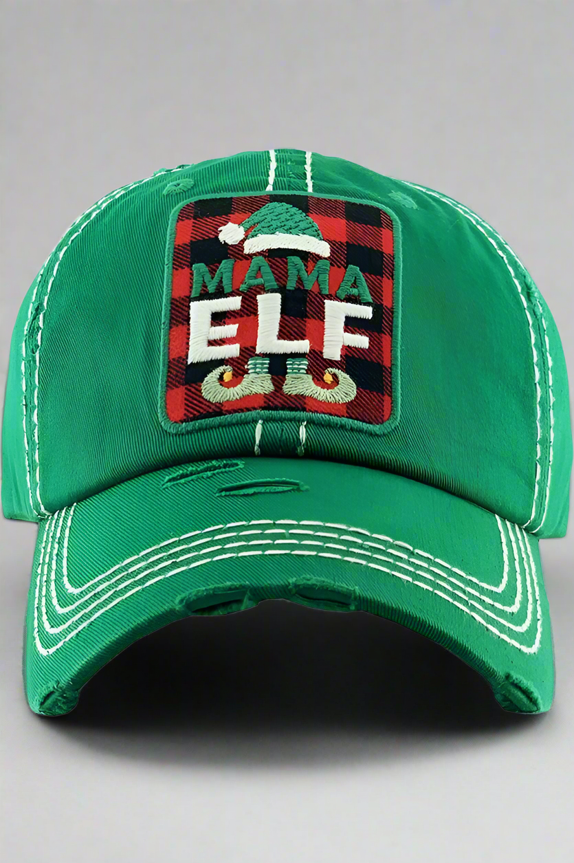 'Mama Elf' Vintage Baseball Cap