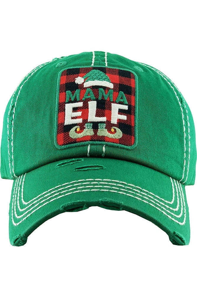 'Mama Elf' Vintage Baseball Cap