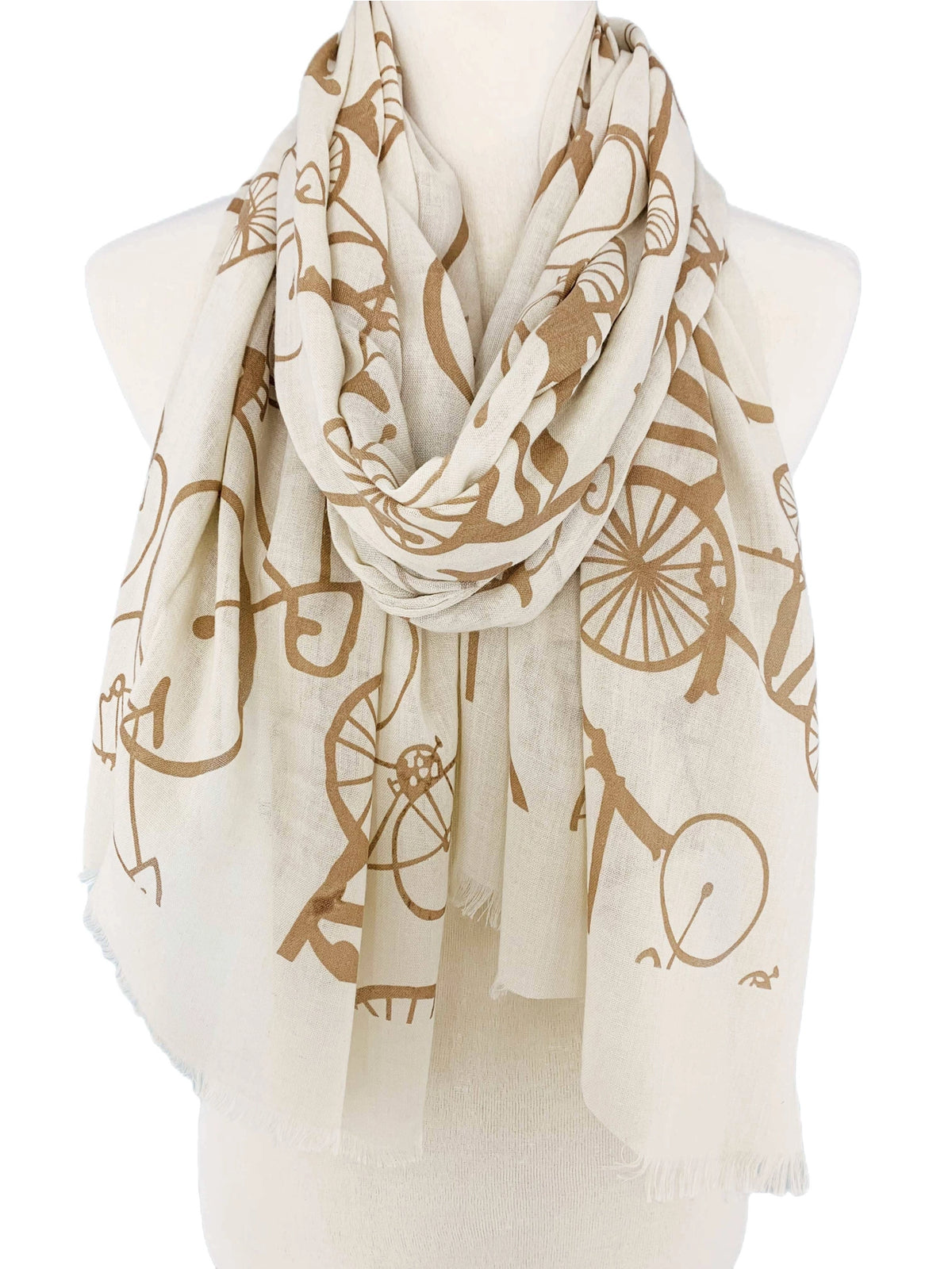 Lightweight Bicycle Print Scarf