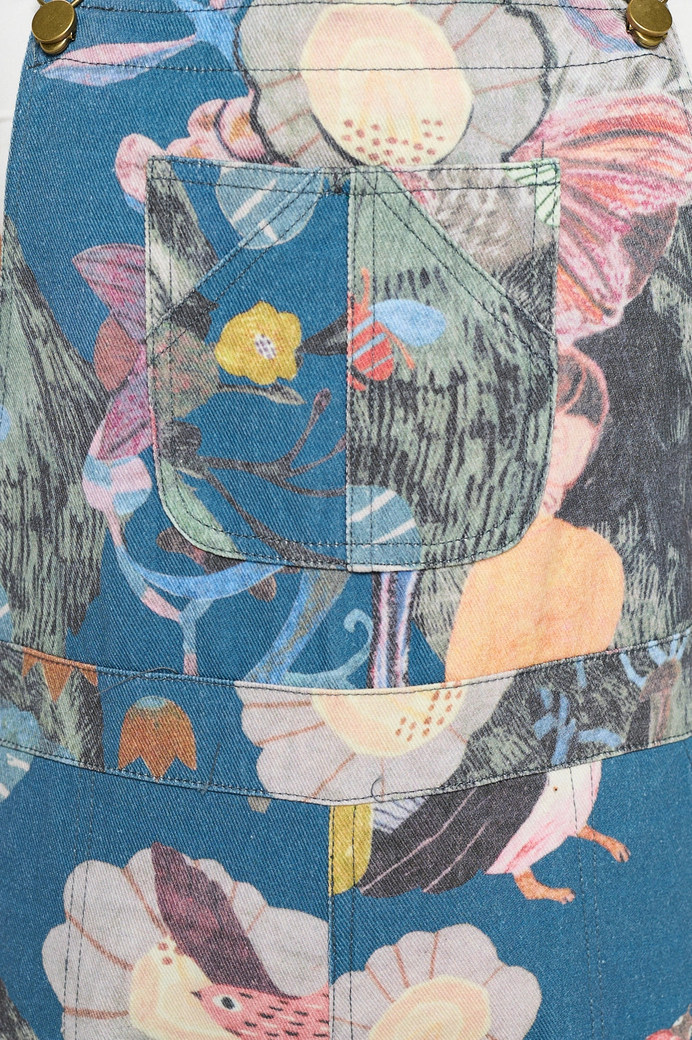 Blue + Botanical Print Overall